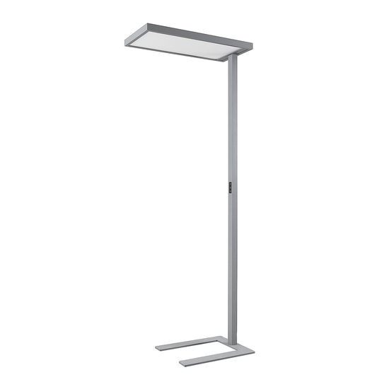 LED-golvlampa till kontor Somidia, dimmer, silver