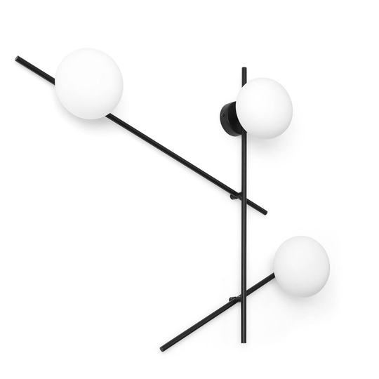 Vägglampa Mikado, rörlig, 3 lampor