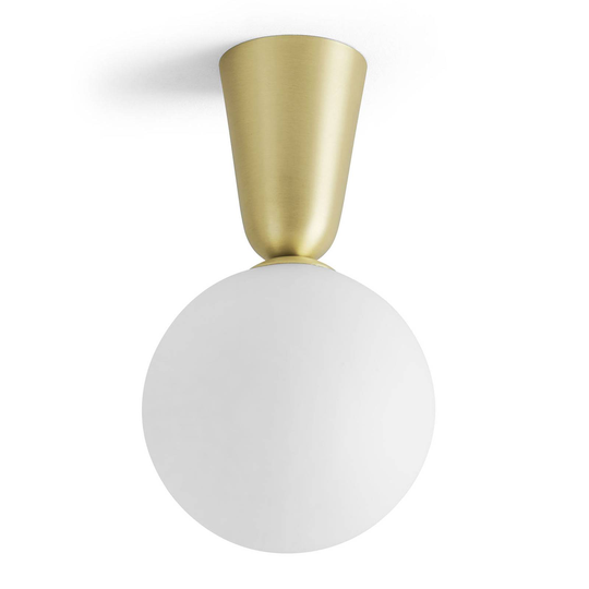 Taklampa Lunar, mässing, Ø 20 cm, E14-uttag