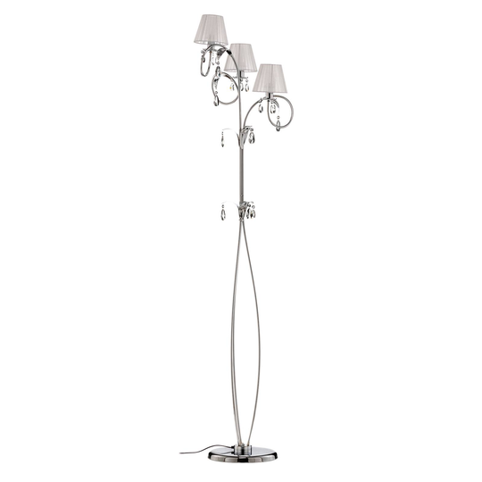 Golvlampa Jacqueline, 3 lampor, vit
