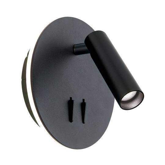 LED-vägglampa Lenny med 2 ljuskällor, svart