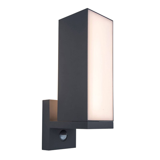 LED-utomhusvägglampa Cuba, 1 lampa, rörelsesensor