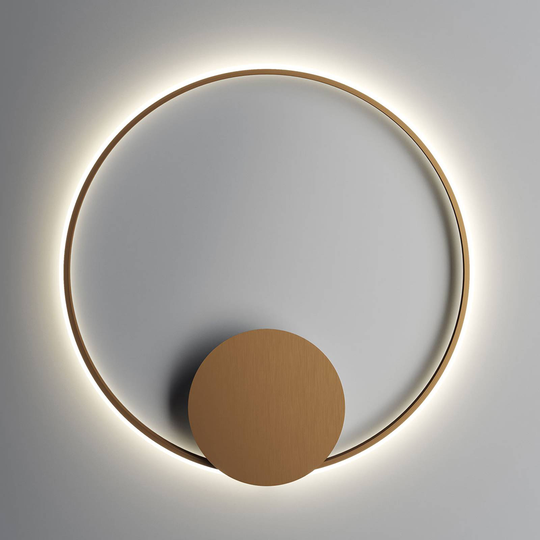 Fabbian Olympic LED-vägglampa 3 000 K Ø80cm brons