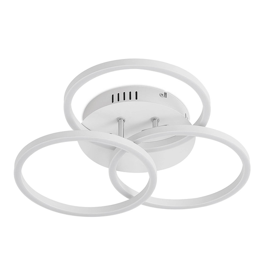 Lindby Qiana LED-taklampa CCT, rund, vit