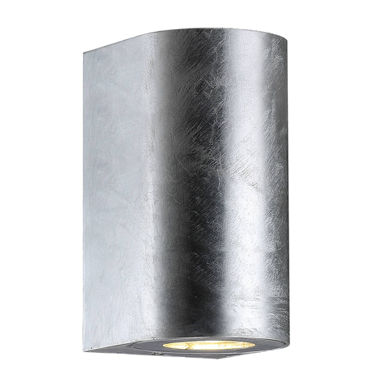 Utomhusvägglampa Canto Maxi 2, zink