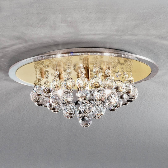 Imponerande kristalltaklampa TUILA 38 cm