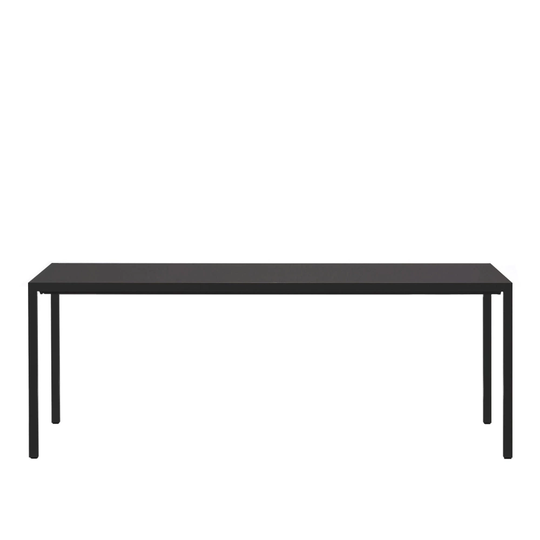 Extension Table 90x160, Fenix Matt Black, Graphite Gray frame, Two Ext