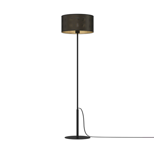 Golvlampa Jovin, höjd 150cm, svart/guld