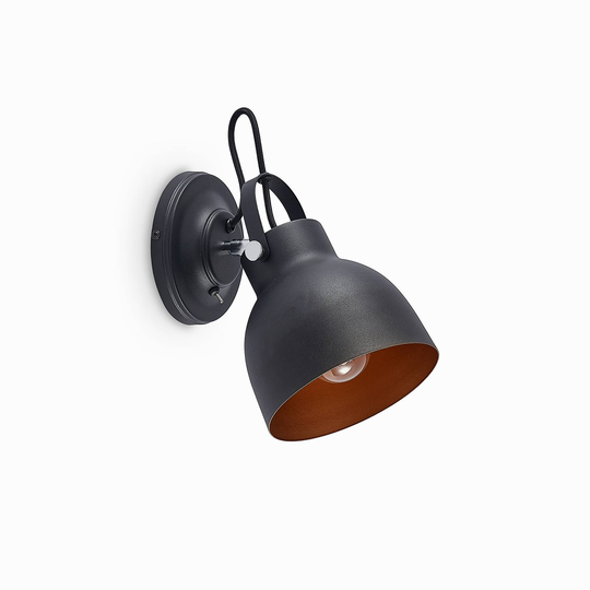 Lindby Adirta metallvägglampa i svart