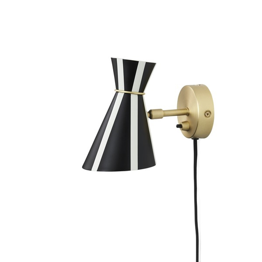 Warm Nordic Bloom Stripe Vägglampa Svart Noir/Varmvit