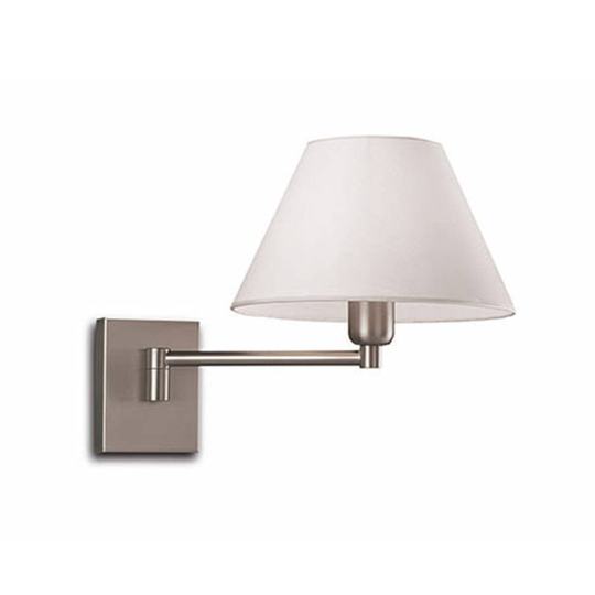 Vägglampa Americana, armlängd 20 cm, nickel