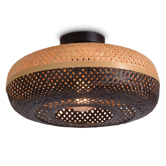 GOOD & MOJO Palawan taklampa natur/svart Ø40 cm