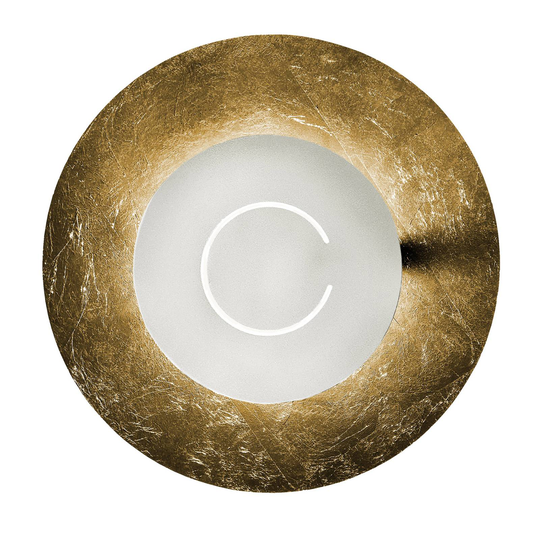 Knikerboker DoppioZero vägglampa bladguld/vit
