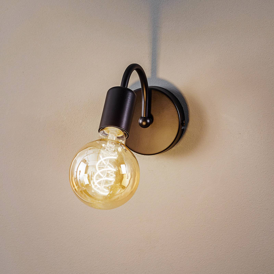 Vägglampa Milo i svart utan skärm