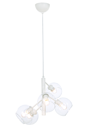 Atom Taklampa 5-Arm Vit/Klar IP20