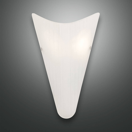 Vägglampa Fly med glasskärm, vit