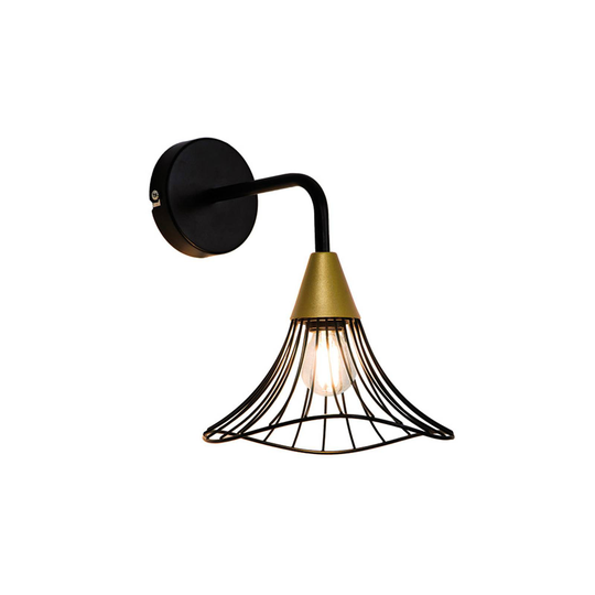 Vägglampa Tina med burskärm