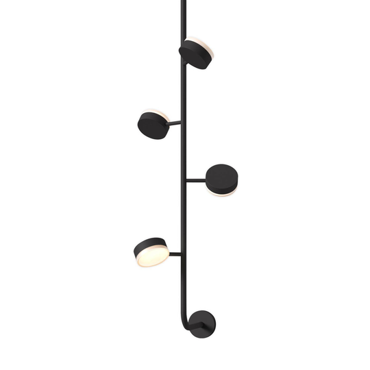 LED-vägglampa Tol, 4 lampor, svart matt