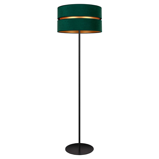 Golvlampa Duo, grön/guld, 1 lampa, Ø 40 cm