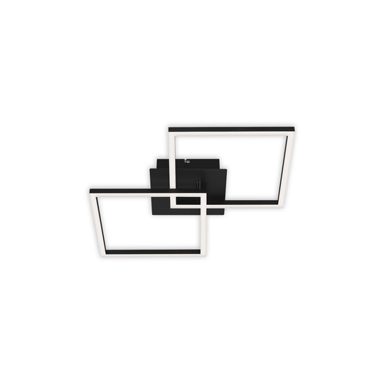 LED-taklampa Frame 2 lampor Switch dim svart