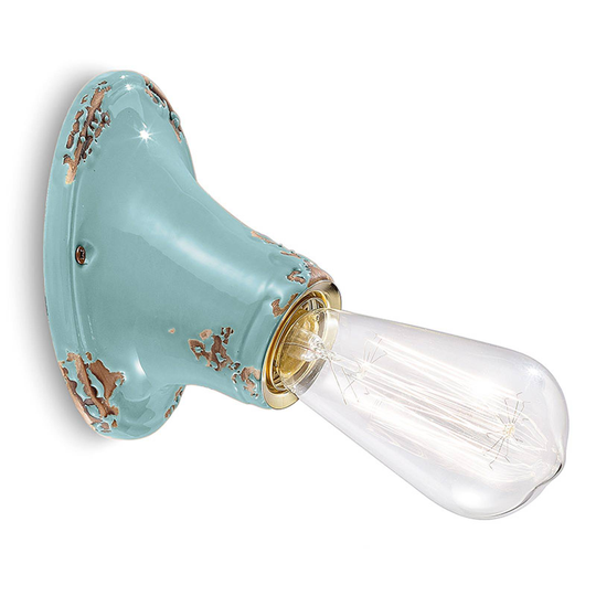 Vägglampa C115 i vintagestil turkos