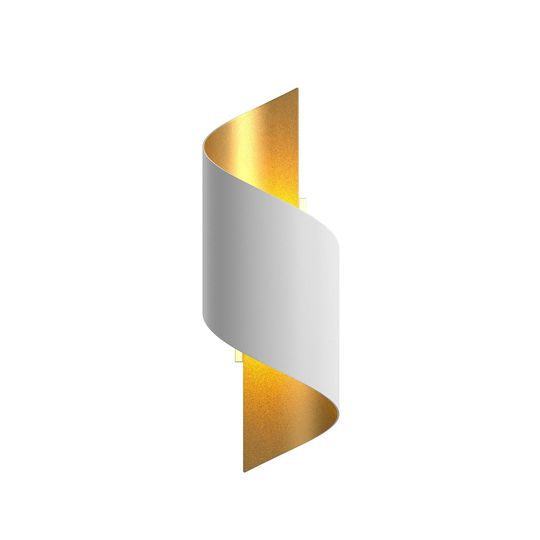 LED-vägglampa Desirio i metall, vit-guld