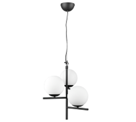 Pure Taklampa Ø40 cm Metall/Glas Svart