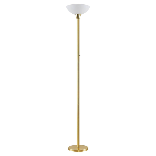 ELC Tariola golvlampa med glasskärm, mässing
