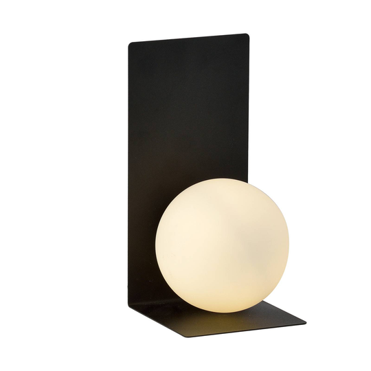 Vägglampa Form 5, 15 cm x 30 cm, svart/opal