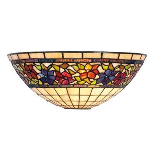 Vägglampa i klassisk tiffanystil FLORA