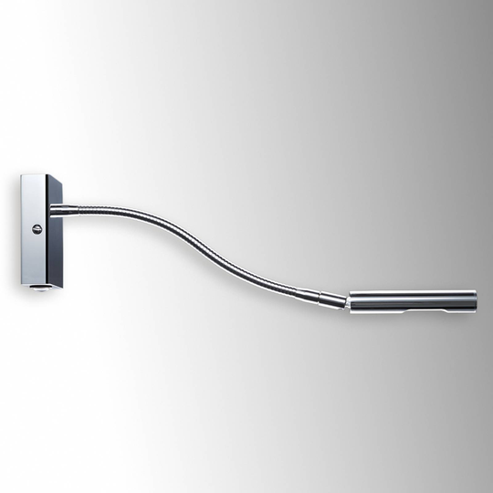 Förkromad, sparsam LED-vägglampa MODEL