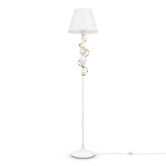 Intreccio – golvlampa med gyllene detalj