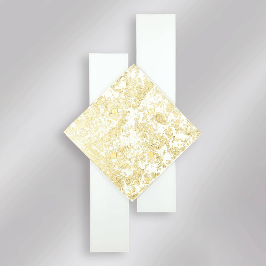 Vägglampa Bandiera GD 0009/PL90, bladguld 90 cm