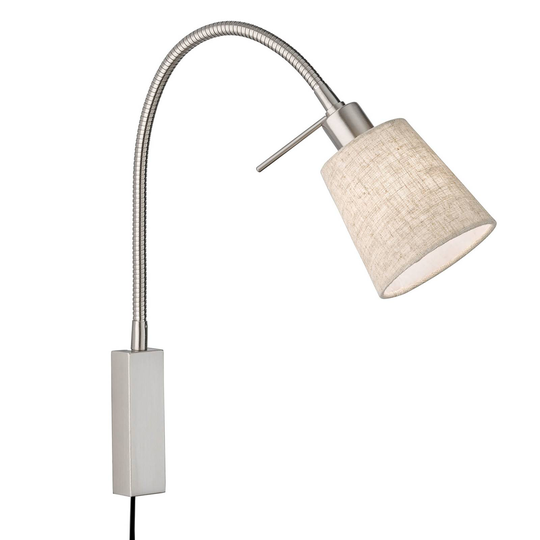 Vägglampa Moln av lin, nickel/sandfärg