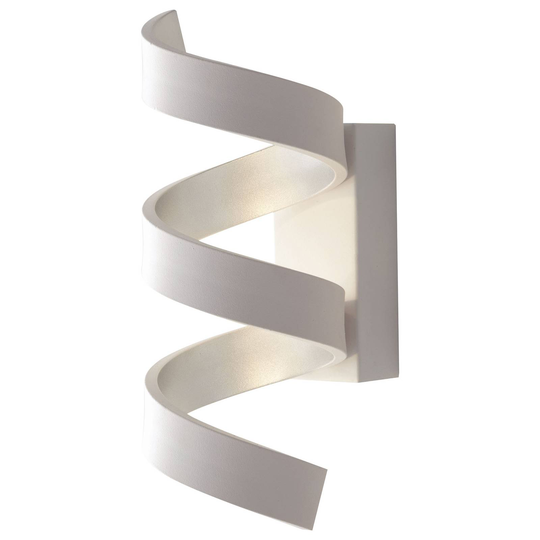 LED-vägglampa Helix, vitsilver, höjd 26 cm