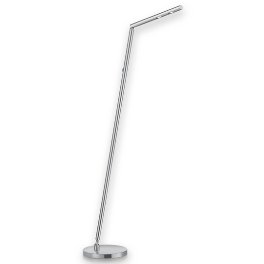 Calima är en LED-golvlampa i stavform, matt nickel