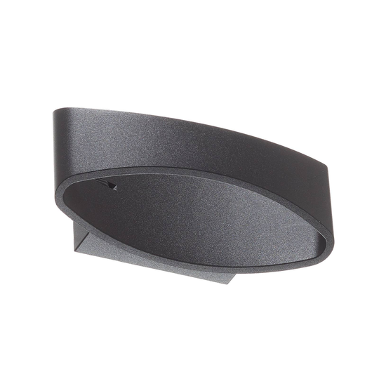LED-vägglampa Trame, oval form i svart