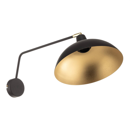 Vägglampa 1036, 1 lampa, svart-guldfärgad