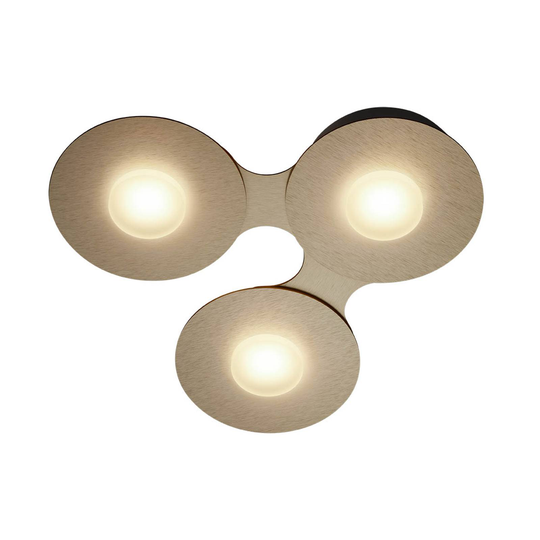 GROSSMANN Disc LED-taklampa, guldbrun, 3 lampor