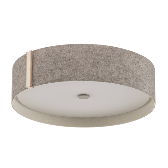 Filttaklampa Lara felt med LED, grå-ullvit