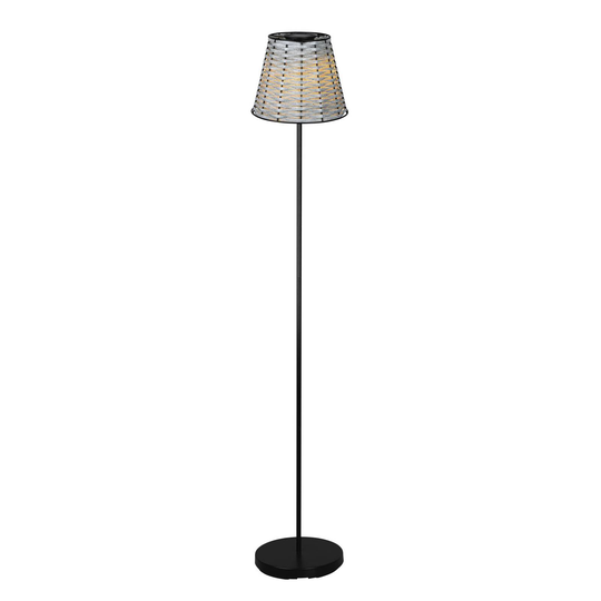 LED-utomhusgolvlampa Roca, solcell, sensor, IP44
