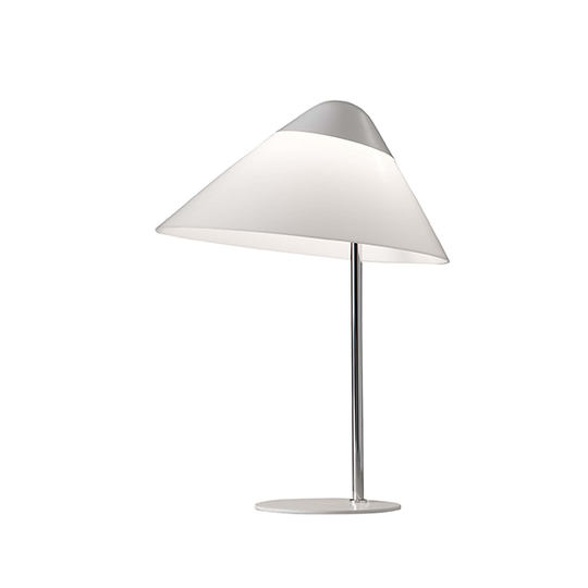 Pandul Opala MIDI Bordslampa Vit Topp, Vit Fot