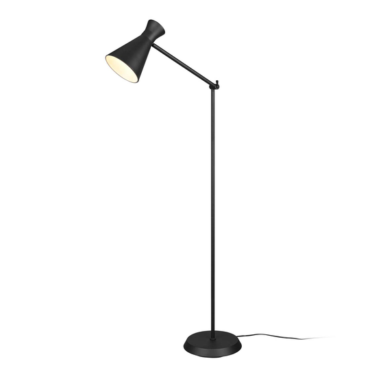 Golvlampa Enzo, höjd 150 cm, svart
