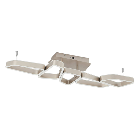 Lucande Quinn LED-taklampa nickel 5 lampor
