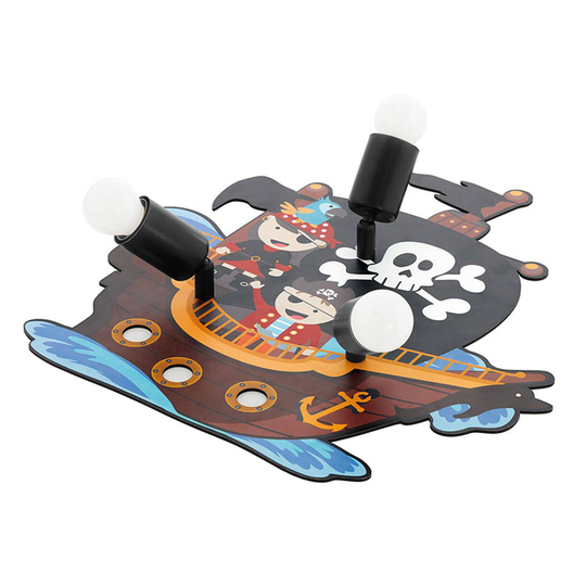 Taklampa San Carlo piratskepp 3 lampor
