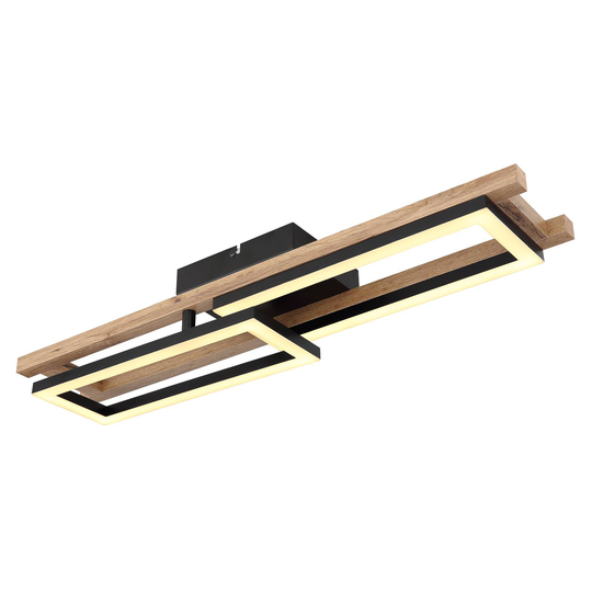 LED-taklampa Illa i trädesign, längd 69cm