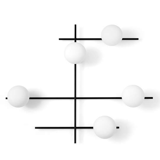 Vägglampa Mikado, rörlig, 5 lampor