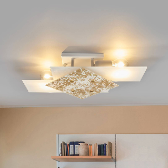 Vägglampa Bandiera 46 cm, bladguldsförgylld