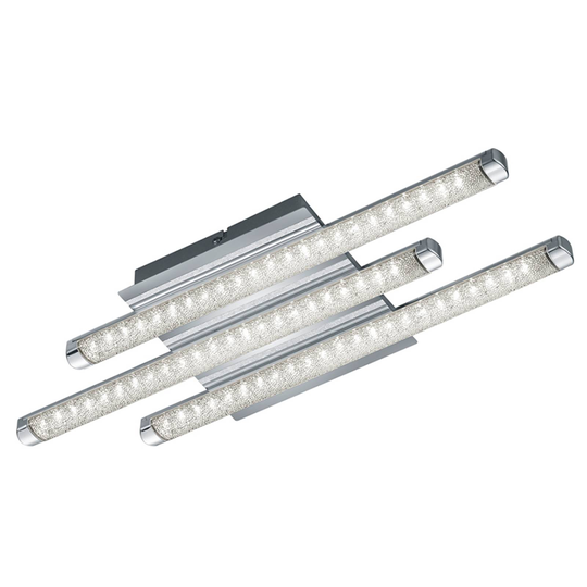 LED-taklampa Street 3 ljusk. kristall