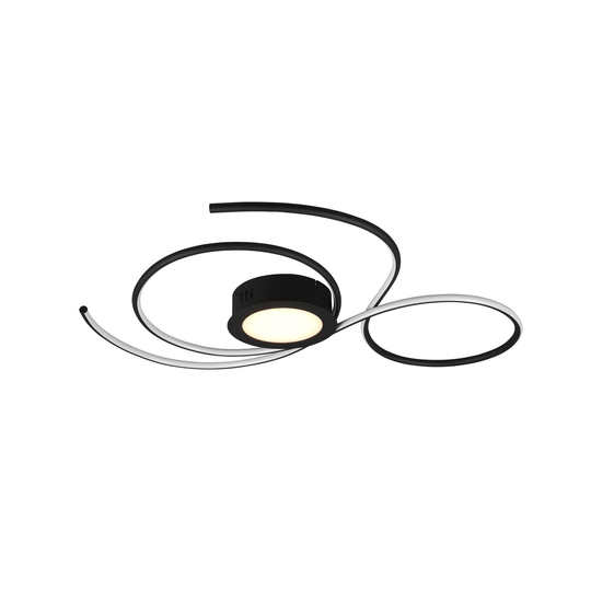LED-taklampa Jive, 80 cm, svart matt